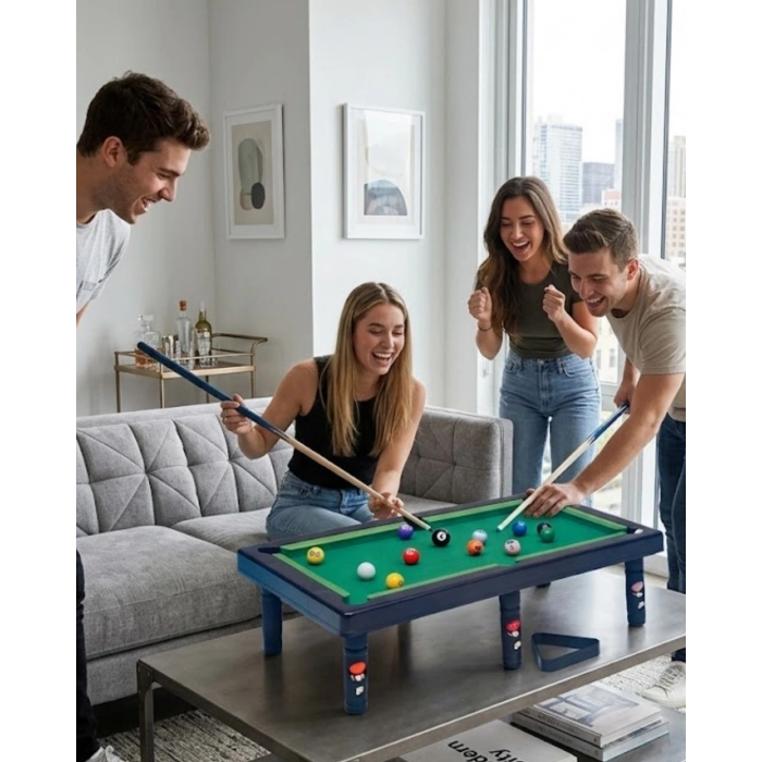Masaüstü Bilardo Seti 5 Yaş Üzeri Çocuklar İçin Eğitici Oyuncak