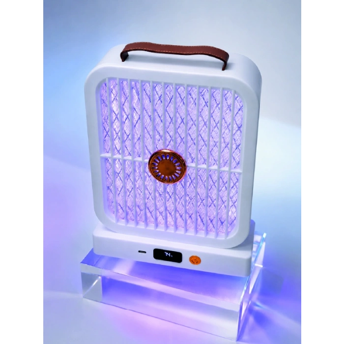 Masaüstü Şarjlı Elektrikli Sinek Öldürücü Uv Teknolojili Beyaz Cihaz