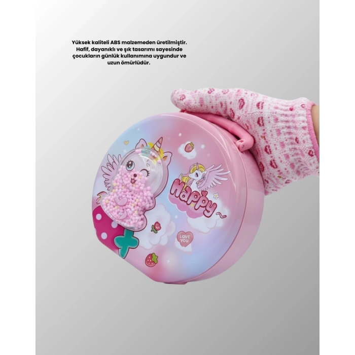 Mini Çocuk Para Kasası Güvenli Kilitli Birikim Kutusu