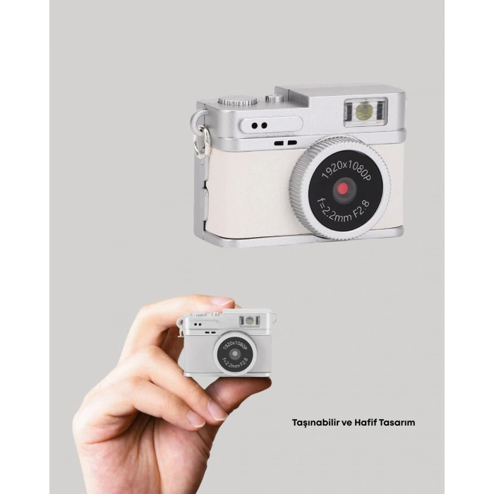 Mini Hd Dijital Kamera 1080p Kordonlu Taşınabilir Retro Model