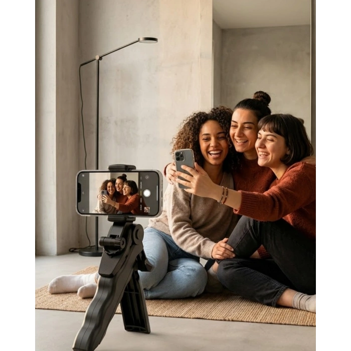 Mini Telefon Tripodu Ayarlanabilir Telefon Standı Vlog Ve Fotoğraf Çekim Aparatı