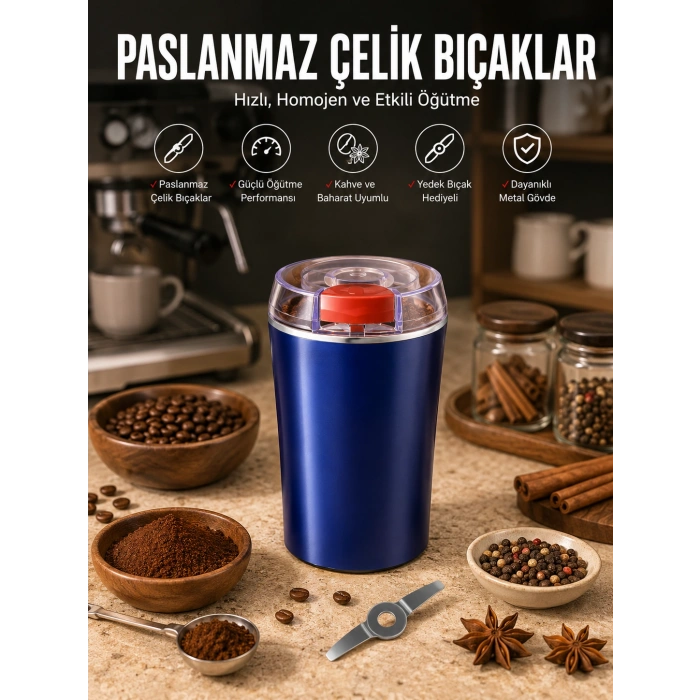 Otomatik Kahve Ve Baharat Öğütücü Kolay Ve Taşınabilir