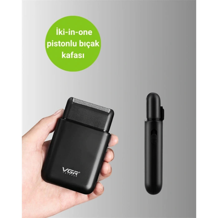 Pistonlu Ve Örgülü Ağ Başlıklı Kart Tipi Traş Makinesi – Hafif, Güvenli, Usb Şarjlı