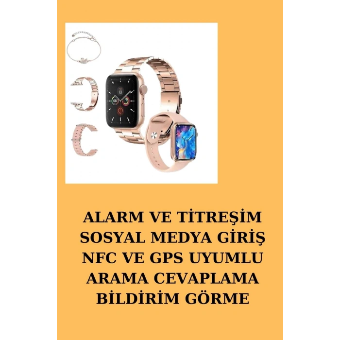 Powerbank Özellikli Bluetooth Kulaklık Ve Nabız Ölçer Akıllı Saat Bileklik Hediyeli