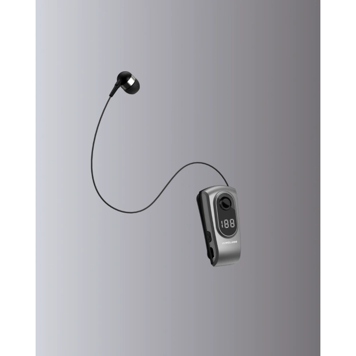 Profesyonel Bluetooth Kulaklık – Klipsli, Titreşimli, Dijital Göstergeli