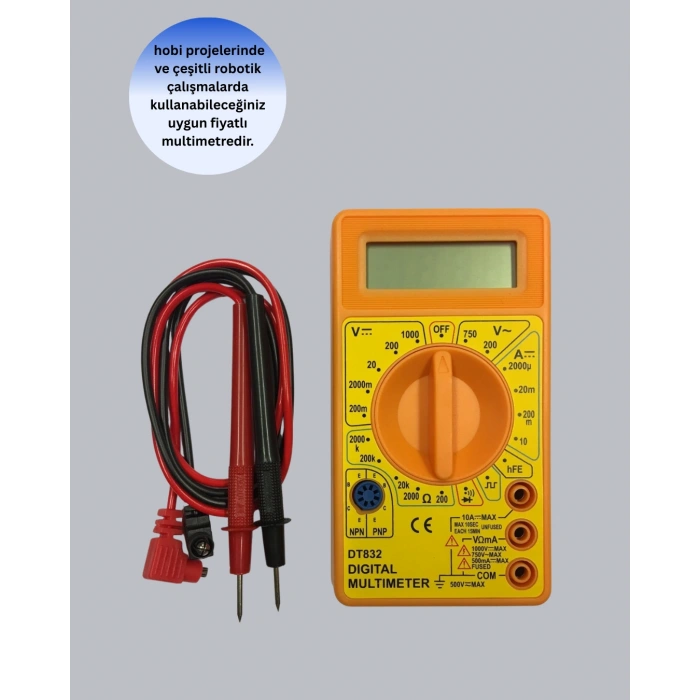 Profesyonel Dijital Multimetre Volt Amper Direnç Ölçümü