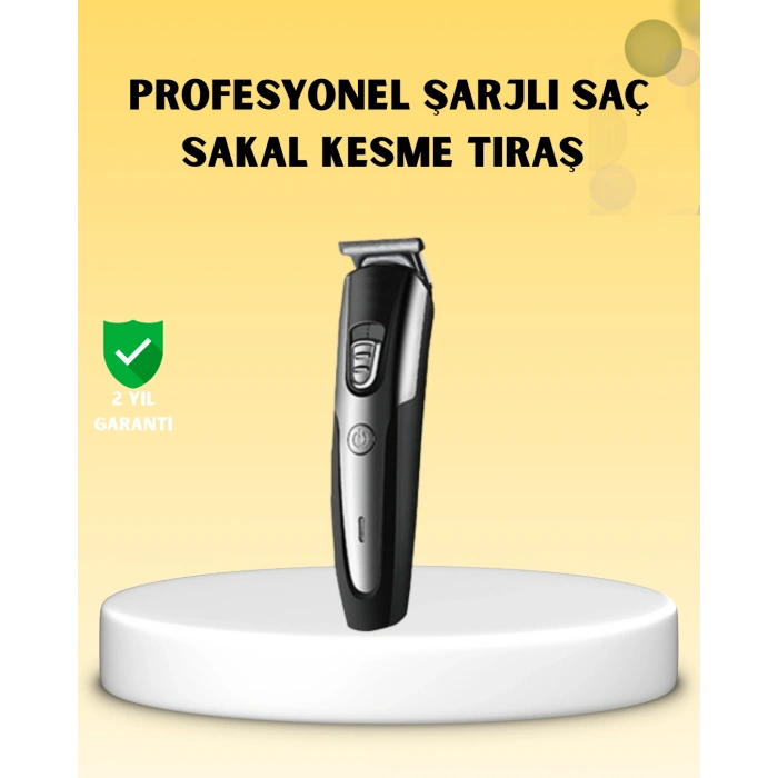 Profesyonel Saç Ve Sakal Kesme Tıraş Makinesi Kablosuz Ergonomik Tasarım