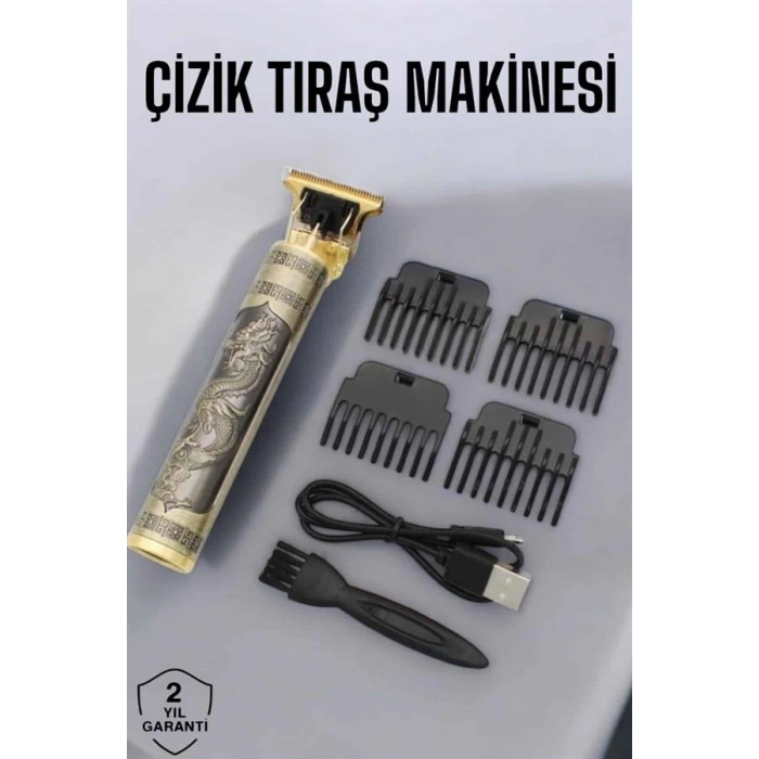 Profesyonel Şarjlı Saç Ve Sakal Şekillendirici Çizik Tıraş Makinesi
