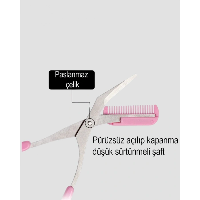Profesyonel Taraklı Kaş Makası – Evde Ve Salon Kullanımına Uygun