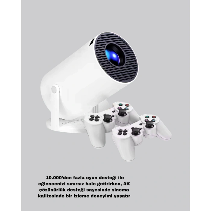 Projeksiyon Cihazı 4k Destekli Kablosuz Bağlantılı Bluetooth 5.0