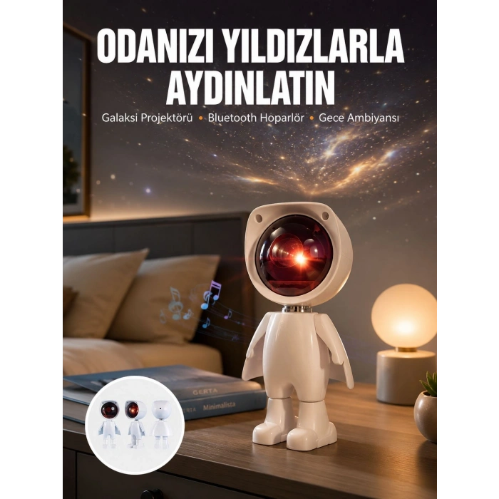 Projeksiyon Güneş Lambası Astronot Gün Batımı Projektör Led Işıklı Yeni Nesil
