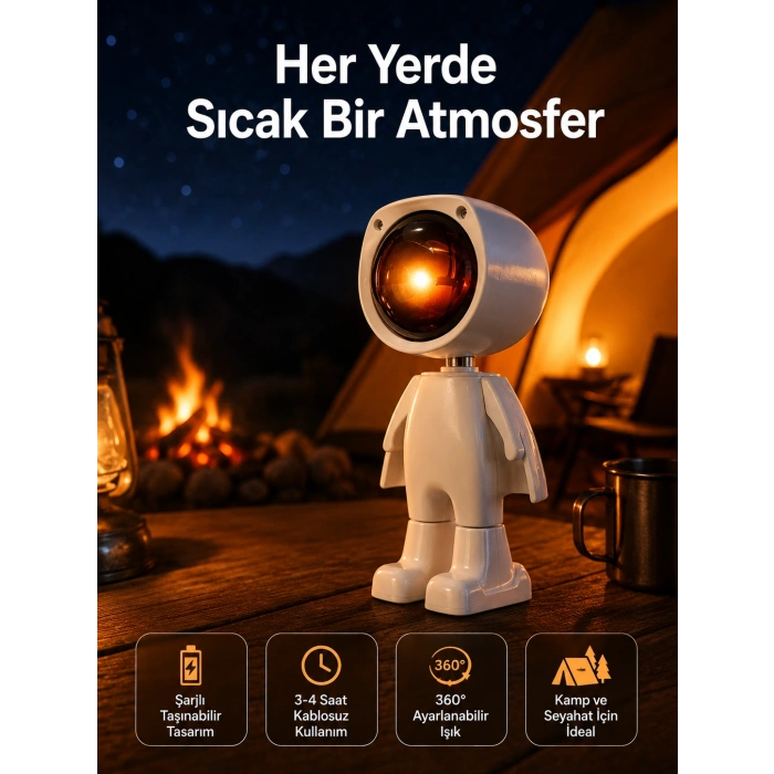 Projektör Atmosfer Işık Lambası Projektör Güneş Lambası Masa Lambası