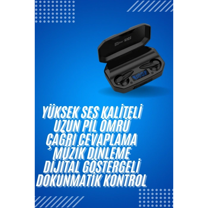 Rgb Işıklı Çift Mikrofonlu Siyah Profesyonel Oyuncu Kulaklığı Kablosuz Kulakiçi Yeni Nesil