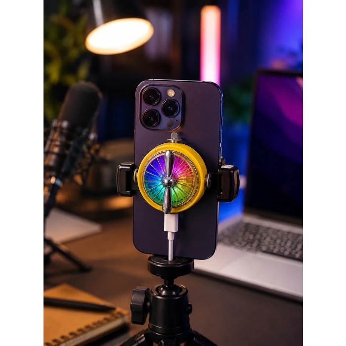Rgb Işıklı Manyetik Telefon Oyun Soğutucu Fan