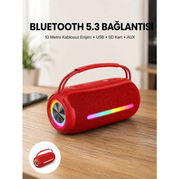 Rgb Işıklı Taşınabilir Hoparlör – Çoklu Bağlantı Desteği