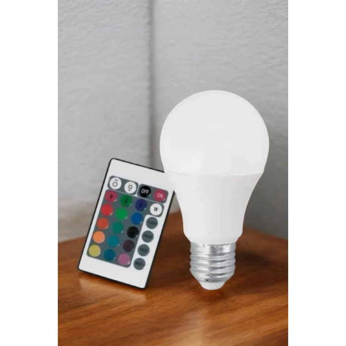 Rgb Led Lamba Led Işık Ampul Renk Değiştirebilen 100 Watt
