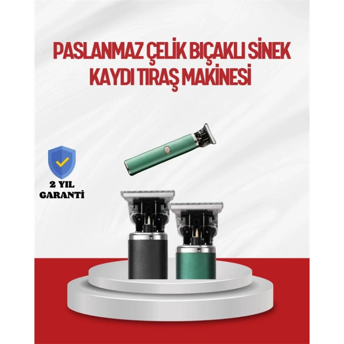 Saç Sakal Ense Paslanmaz Çelik T-bıçak Vücut Tıraş Makinesi