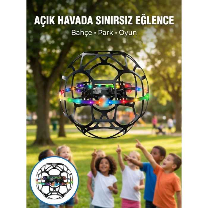 Koruyucu Kafesli Dron El Hareketiyle Kontrol Edilebilen Uçan