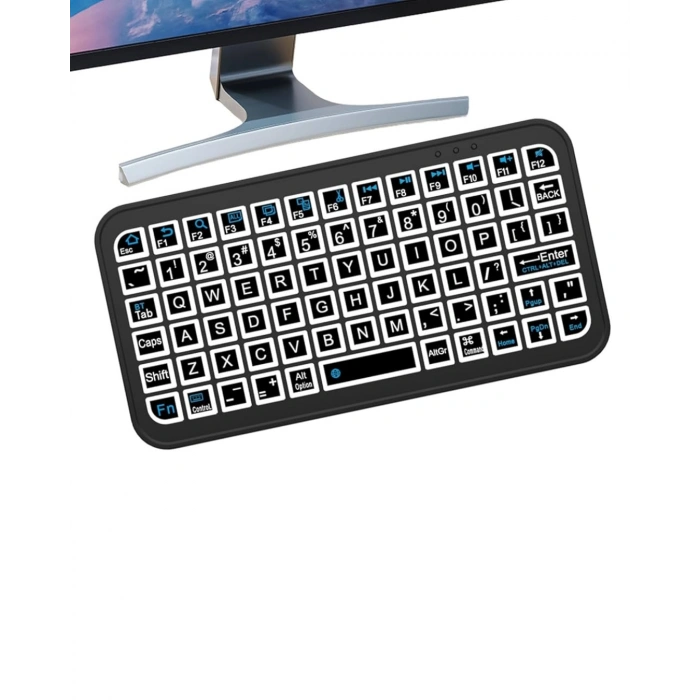 Şarjlı Kablosuz Mini Rgb Klavye Uzun Pil Ömürlü