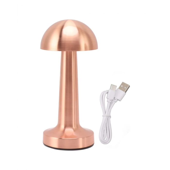Şarjlı Mantar Masa Lambası 3 Seviyeli Dokunmatik Led Usb Şarj Özellikli