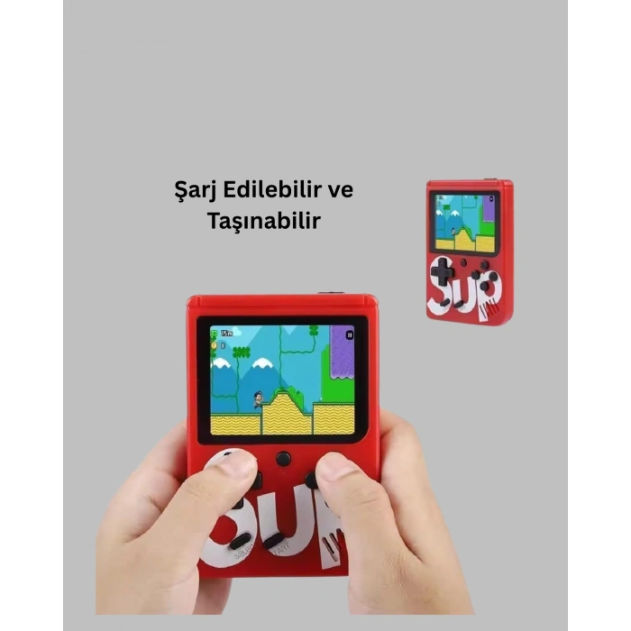 Şarjlı Taşınabilir El Oyun Konsolu 400 Oyun