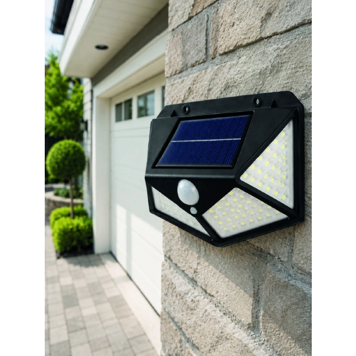 Sensörlü Solar Bahçe Lambası Geniş Açılı Led Aydınlatmalı Balkon Garaj Ve Bahçe Işığı