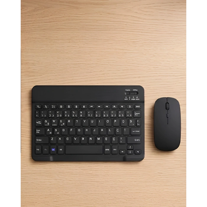 Sessiz Tuşlu Kablosuz Klavye Mouse Seti Çoklu Cihaz Uyumlu