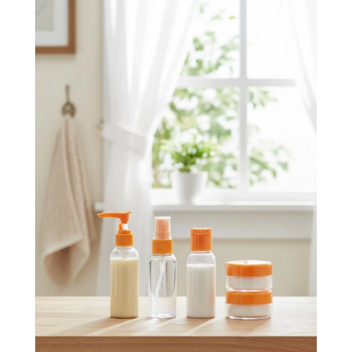 Seyahat İçin 5’li Şeffaf Kozmetik Kap Seti 30 Ml