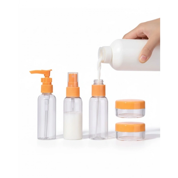 Seyahat İçin 5’li Şeffaf Kozmetik Kap Seti 30 Ml