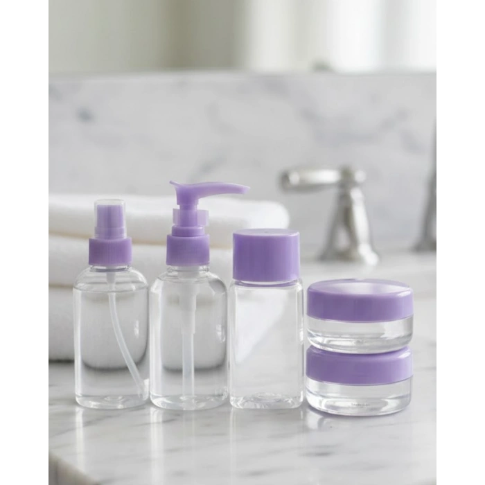 Seyahat İçin 5’li Şeffaf Kozmetik Şişe Seti 30 Ml