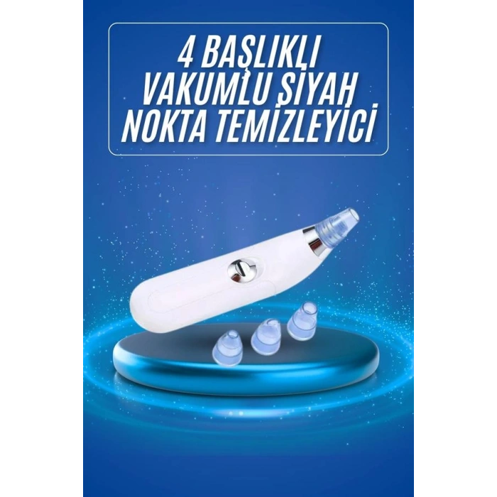 Siyah Nokta Temizleme Cihazı 4 Başlıklı Vakumlu Pilli Ölü Deri Arındırma