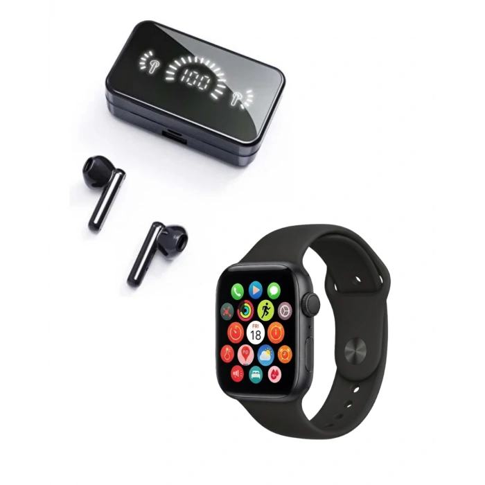 Spor Ve Günlük Kullanıma Uygun Akıllı Saat Ve Bluetooth Kulaklık Seti Yüksek Performans