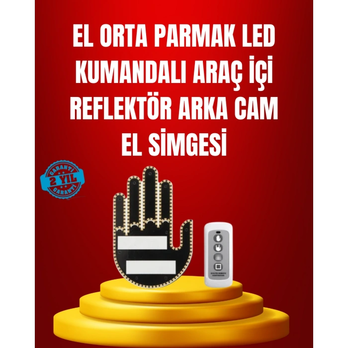 Suya Dayanıklı Led El Park Uyarı Cihazı Uzaktan Kumandalı 2025