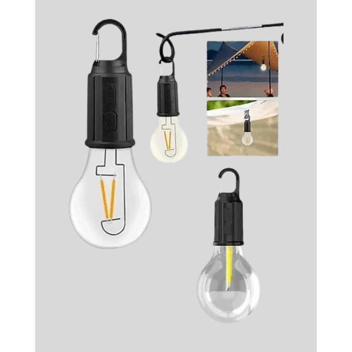 Taşınabilir Şarjlı Led Kamp Lambası – Type-c Girişli Ve Kancalı Tasarım