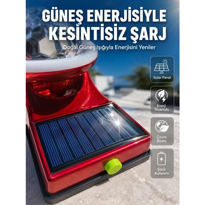 Taşınabilir Solar Led Parti Lambası Usb Şarjlı Renkli Dekoratif Aydınlatma
