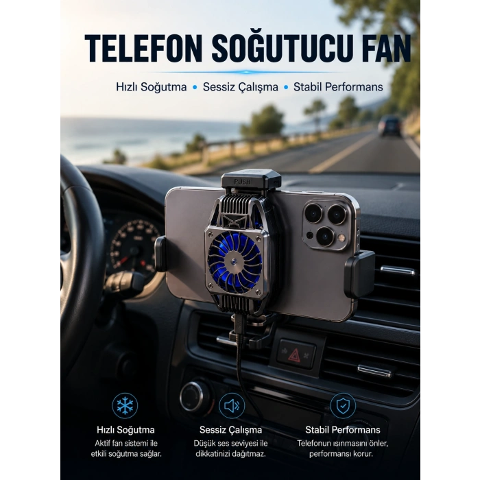 Telefon Soğutucu Fan Aktif Soğutma Sistemi İle Güçlü Performans