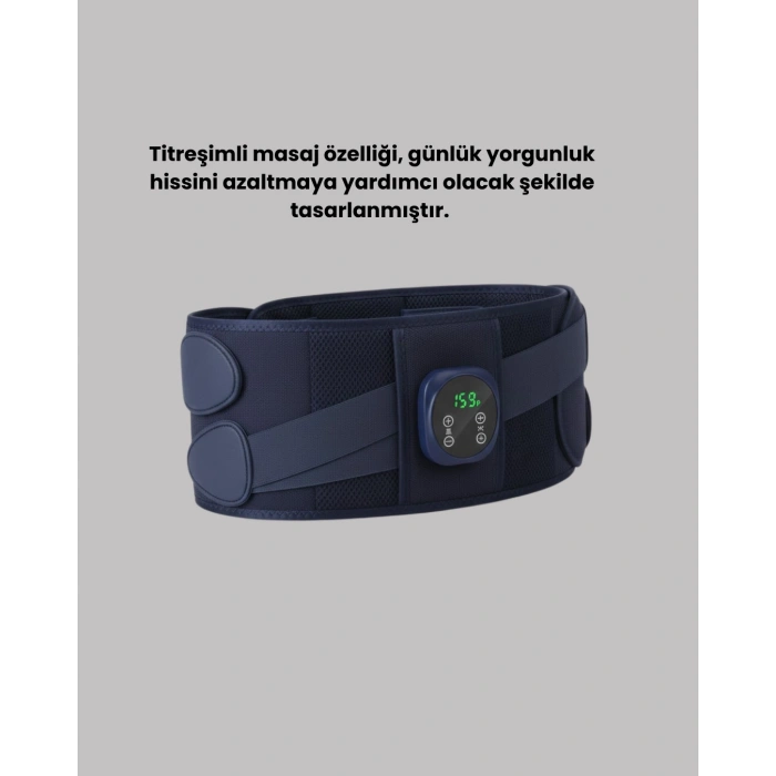 Titreşimli Masajlı Bel Kemeri Sessiz Çalışma 100 Cm Bel Uyumlu