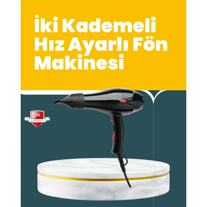 Tüm Saç Tipleri İçin 2200w Güçlü Fön Makinesi