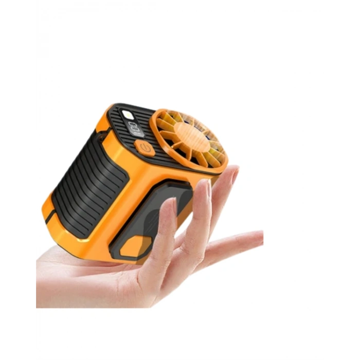 Turbo Mini Fan – Dijital Ekranlı, Sessiz & Şarjlı Serinlik!