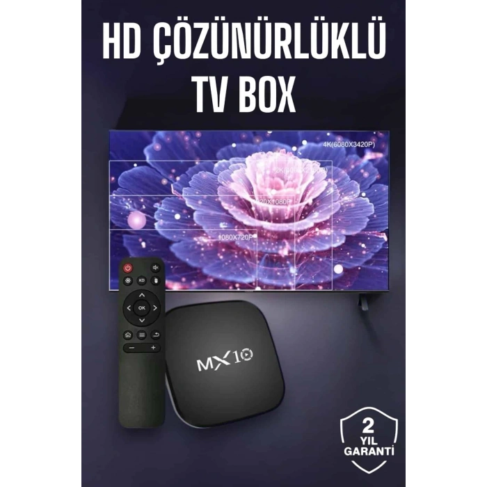 Tv Box Android Uyumlu 4 Çekirdekli Wifi Bağlantılı 4k