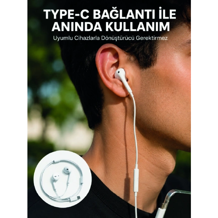 Type C Kablolu Kulak İçi Kulaklık Net Ses Ve Güçlü Bas Deneyimi Yeni Nesil