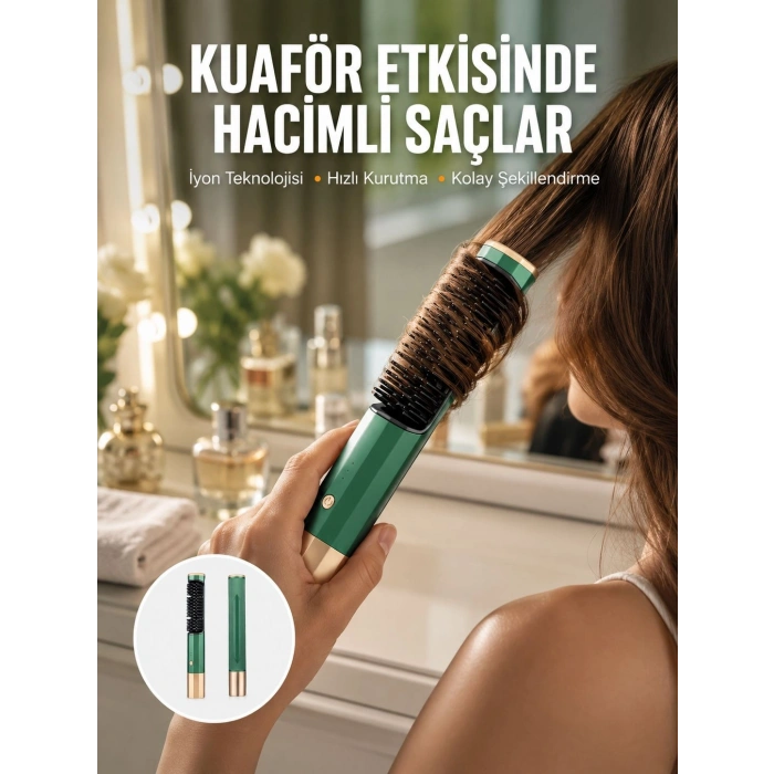 Üflemeli Saç Düzleştirici Fön Tarak Yüksek Isı Ayarlı İyon Özellikli Yeni Nesil