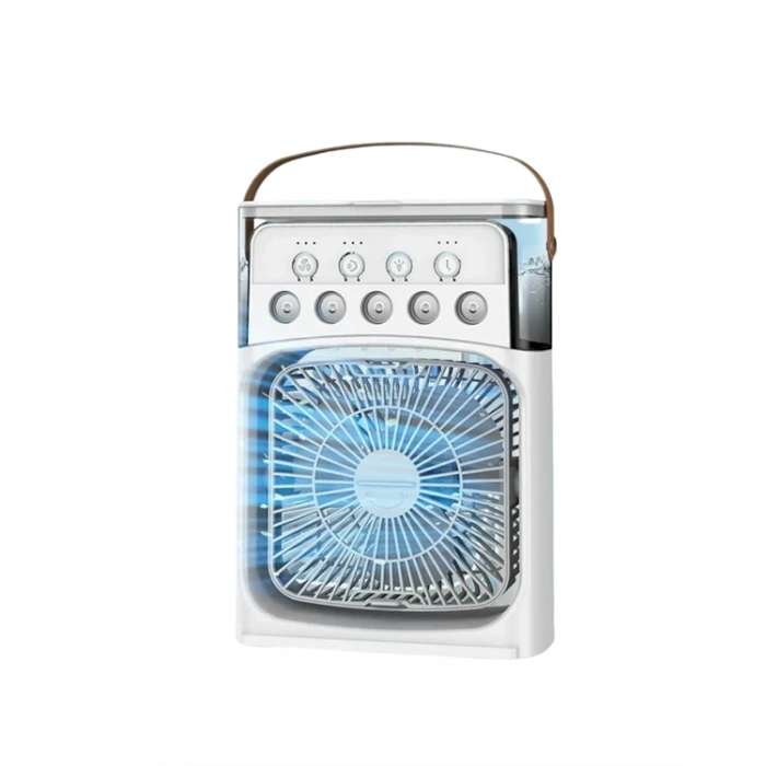 Usb Bağlantılı 3ü 1 Arada Nemlendirici Mini Klima Fan | 7 Renk Işıklı