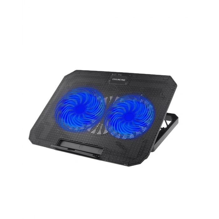 Usb Girişli Laptop Soğutma Standı Çift Fan Mavi Işıklı Notebook Soğutucu