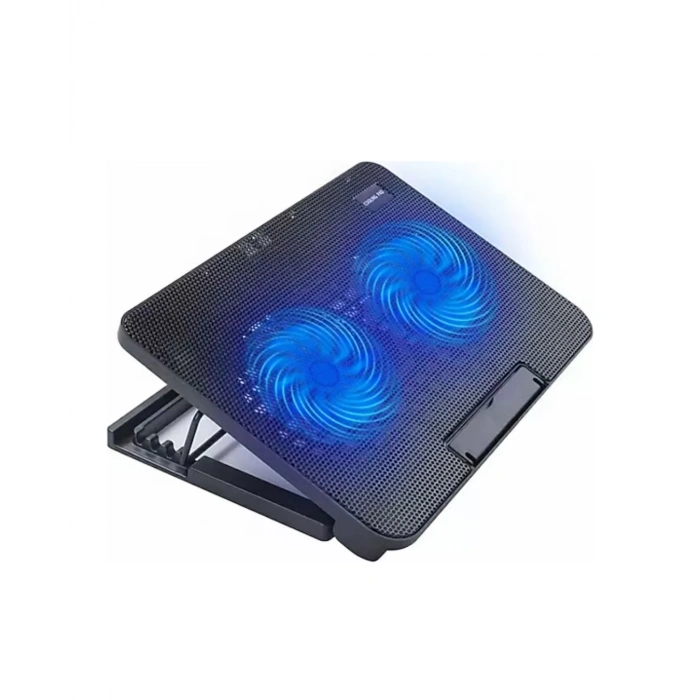 Usb Girişli Laptop Soğutma Standı Çift Fan Mavi Işıklı Notebook Soğutucu
