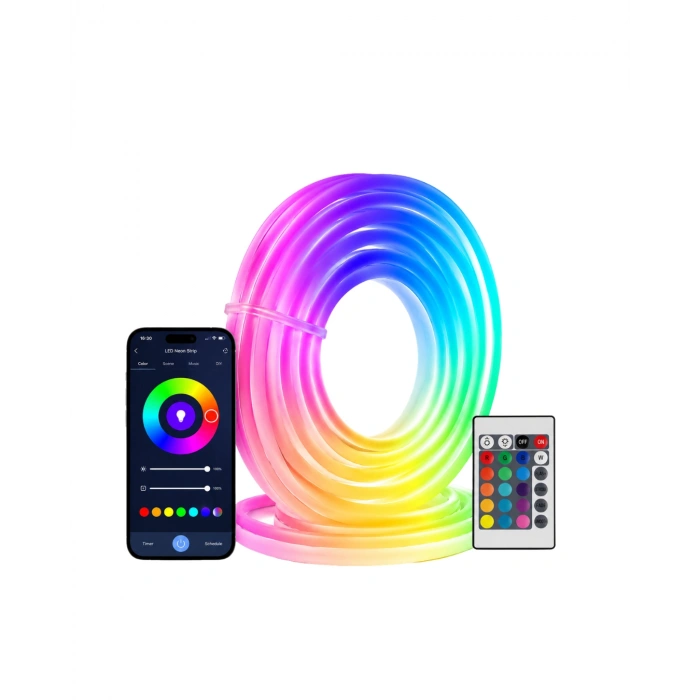 Usb Girişli Rgb Neon Şerit Led Tv Oda Masa Dekor Işığı