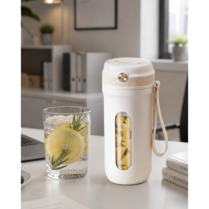 Usb Şarjlı Mini Smoothie Blender Pratik Meyve Karıştırıcı 350 Ml