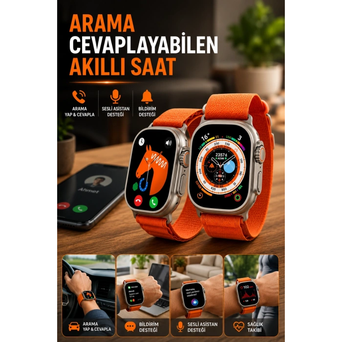 Uyku Ve Nabız Takipli, Wireless Şarjlı Akıllı Saat Android Ve İos Uyumlu