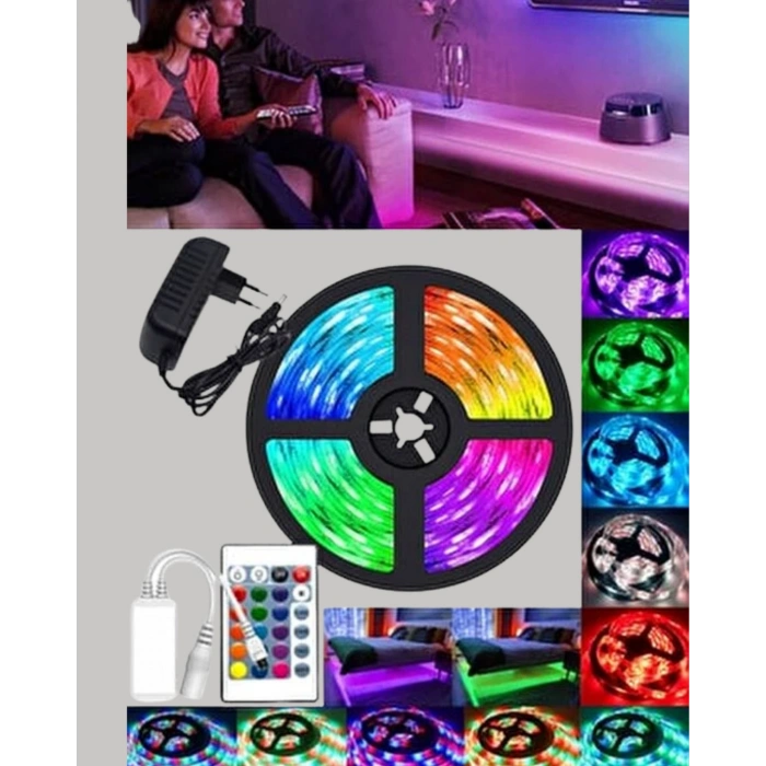 Uzaktan Kumandalı Rgb Smart Şerit Led Işık Esnek Ve Taşınabilir Dekorasyon