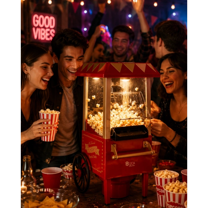 Yağsız Popcorn Makinesi Hızlı Sıcak Hava Mısır Patlatıcı Ev Tipi Kullanım
